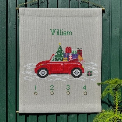 Gavebilen adventskalender - pompstitch