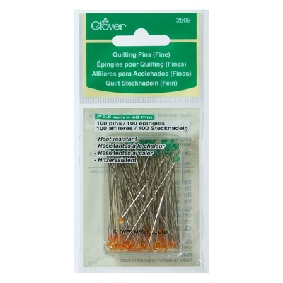 Clover Quilte Knappenåle Fine & Lange –Glashoveder
