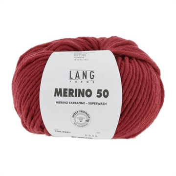 MERINO 50 756.0061 - mørkerød