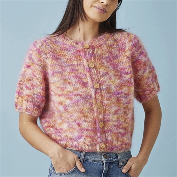 Kortærmet cardigan - Bella Color by Permin