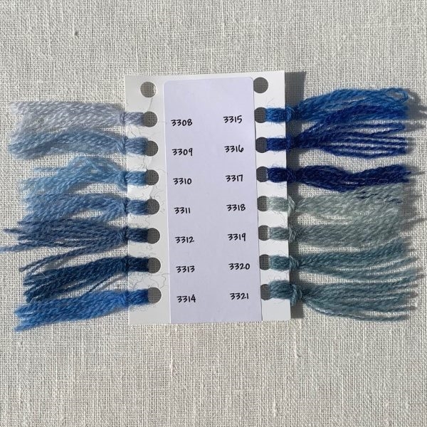 HF Orginal uld - 3308-3321 blå tyrkis nuancer