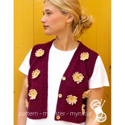 LUNA - Vest med blomster
