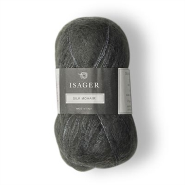 Isager Silk Mohair-47 mørk grå