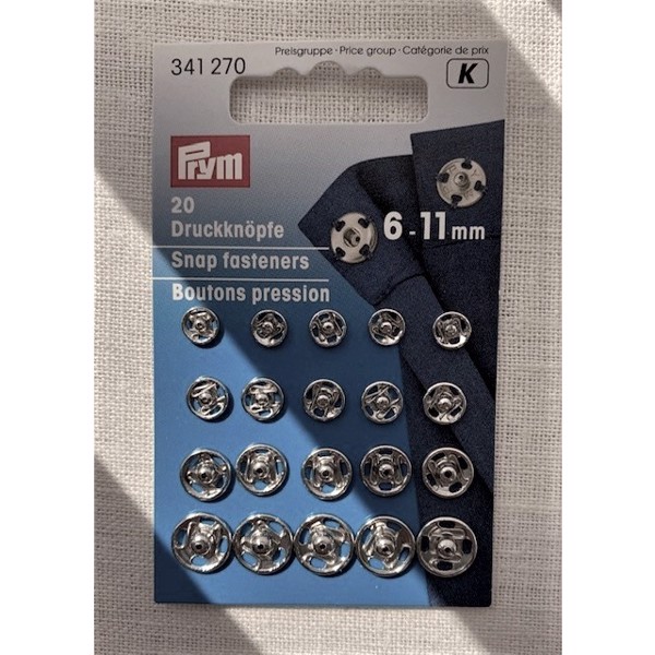 Tryklåse i metal 6, 7, 9 og 11 mm - Prym